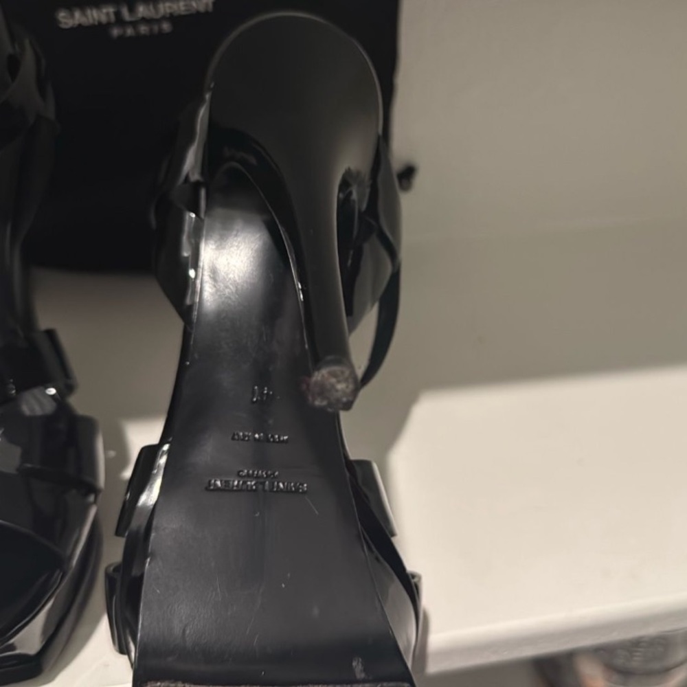 YSL Black Patent Leather Sandals - Picture 4 of 4